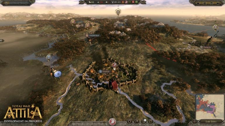 Total War: Attila fighting